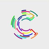 Letter C icon logo with some element vector design template