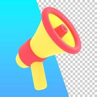 3d render megaphone icon photo