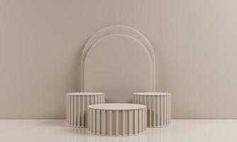minimalist podium stage for product display on 3d rendering photo