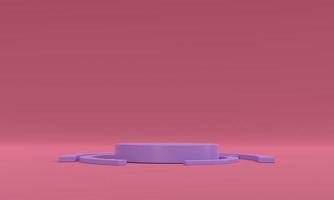 cosmetic product background with empty podium on 3d rendering photo