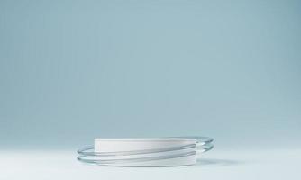 3d podium background for product display on 3d rendering photo