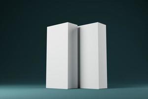 embalaje de caja de renderizado 3d minimalista para maqueta de marca foto