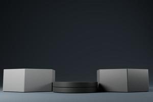 minimalist illustration podium scene on 3d rendering photo