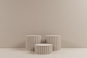 minimalist 3d podium background for product stand on 3d rendering photo