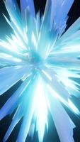 Abstract Digital Futuristic Glowing Crystals fly in space vertical Background 3D rendering photo