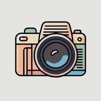 Minimalistic and iconic camera icon vector