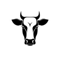 Minimalist lineart style symbol with cow animal head vector