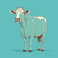 Farm animal an adult big cow vector