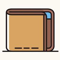leather wallet for storing money cards and documents vector