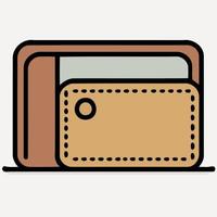 leather wallet for storing money cards and documents vector