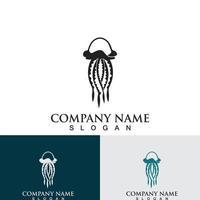 Jellyfish icon illustration design, simple logo template vector