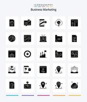 Creative Business Marketing 25 Glyph Solid Black icon pack  Such As economy. cloud. message. smartphone. marketing vector