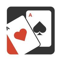 Playing card games icon logo design vector