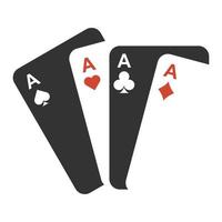 Playing card games icon logo design vector