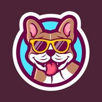 diseño de mascota de dibujos animados de bulldog francés vector