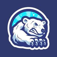 diseño de mascota de personaje de oso polar vector