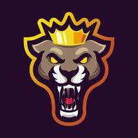 Panther Head Mascot Logo Template vector