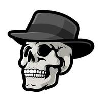 Skeleton skull character vector illustration