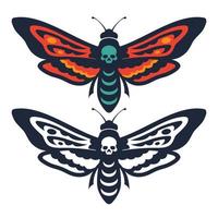 Butterfly skull vector illustration