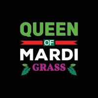 MARDI GRAS QUEEN T-SHIRT DESIGN vector