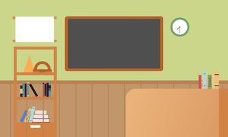 Classroom interior, empty school classroom. School Education background vector