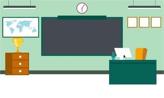 Classroom interior, empty school classroom. School Education background vector