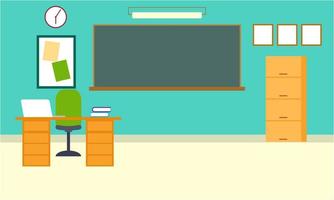 Classroom interior, empty school classroom. School Education background vector