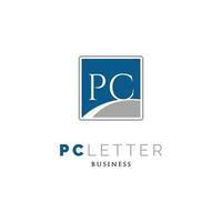 Initial Letter PC Icon Logo Design Template vector