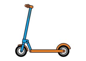 kick scooter for city driving and game pleasure stock vector illustration
