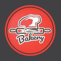 logotipo de panadería en círculo bueno para el logotipo de alimentos vector