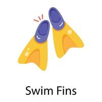 Trendy Swim Fins vector