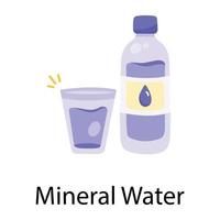 Trendy Mineral Water vector