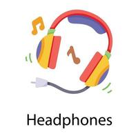 Trendy Headphones Concepts vector