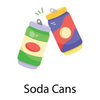 Trendy Soda Cans vector