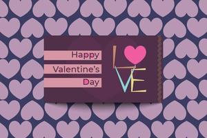 Happy valentine's day with a love banner background vector