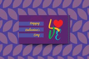 Happy valentine's day with a love banner background vector