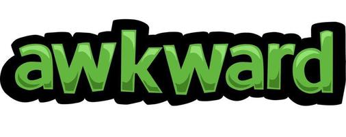 White screen animation video written AWKWARD vector