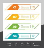 Infographic vector design with 4 options can be used for workflow, presentation, and business purpose.