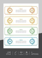 Infographic vector design with 4 options can be used for workflow, presentation, and business purpose.