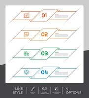 Infographic vector design with 4 options can be used for workflow, presentation, and business purpose.