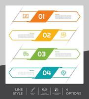 El diseño de vectores infográficos con 4 opciones se puede utilizar para el flujo de trabajo, la presentación y el propósito comercial.