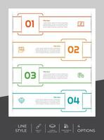 Infographic vector design with 4 options can be used for workflow, presentation, and business purpose.