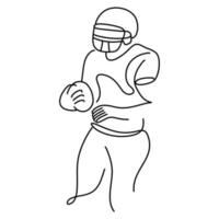 super bowl dibujo continuo arte lineal minimalista. blanco aislado. adecuado para almohadas, arte mural, camisetas, etc. ilustración vectorial vector