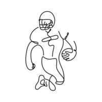 super bowl dibujo continuo arte lineal minimalista. blanco aislado. adecuado para almohadas, arte mural, camisetas, etc. ilustración vectorial vector