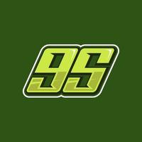 Racing number 95 logo design vector