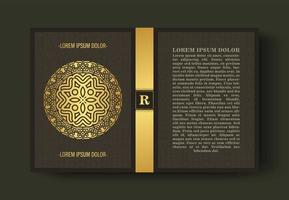 Luxury ornamental book cover design vector