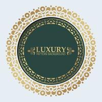 Luxury gold border pattern background vector