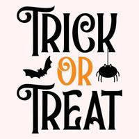 Trick or treat, Halloween typography design vector file