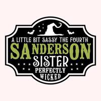 Sanderson, Halloween typography design vector file