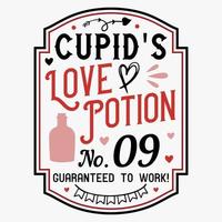 Vintage Valentine Typography design For Print and Cut Vector EPS